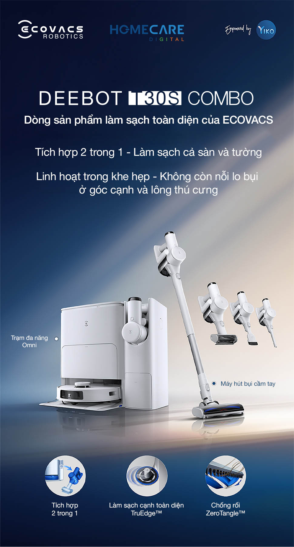Ecovacs Deebot T30S Combo