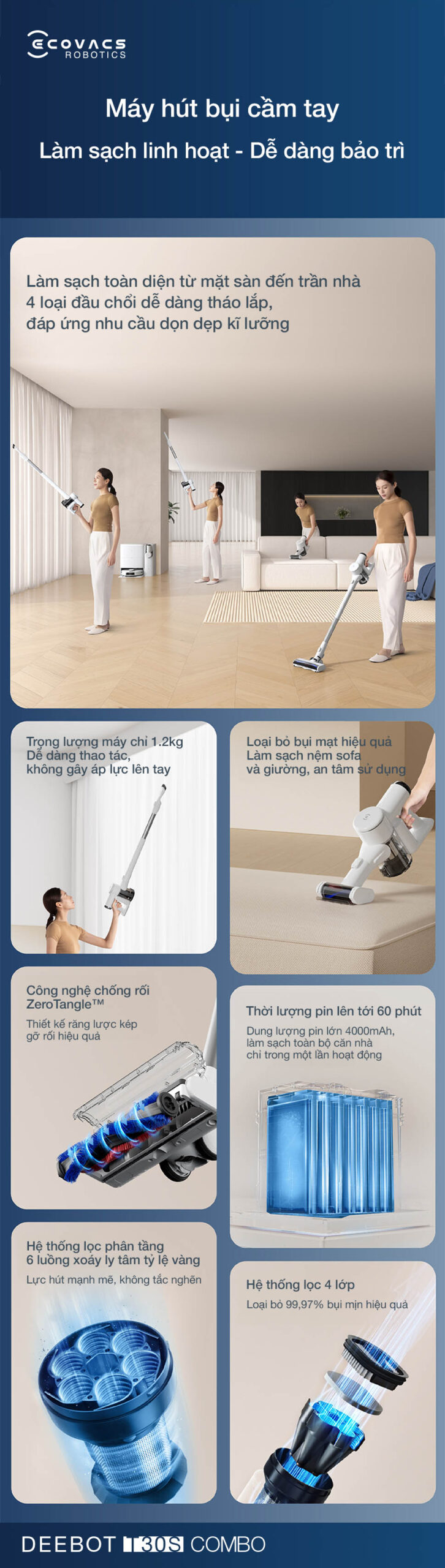 Ecovacs Deebot T30S Combo