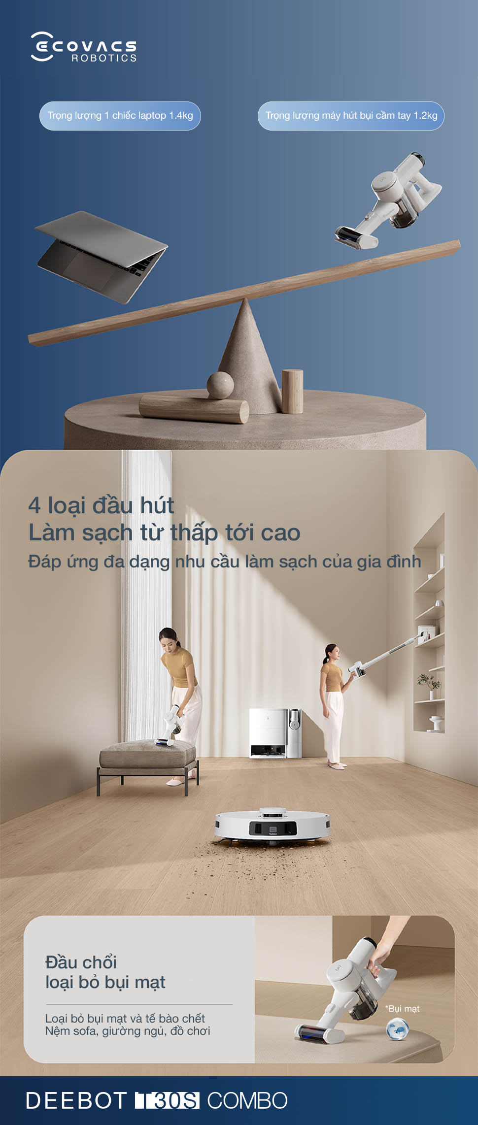 Ecovacs Deebot T30S Combo