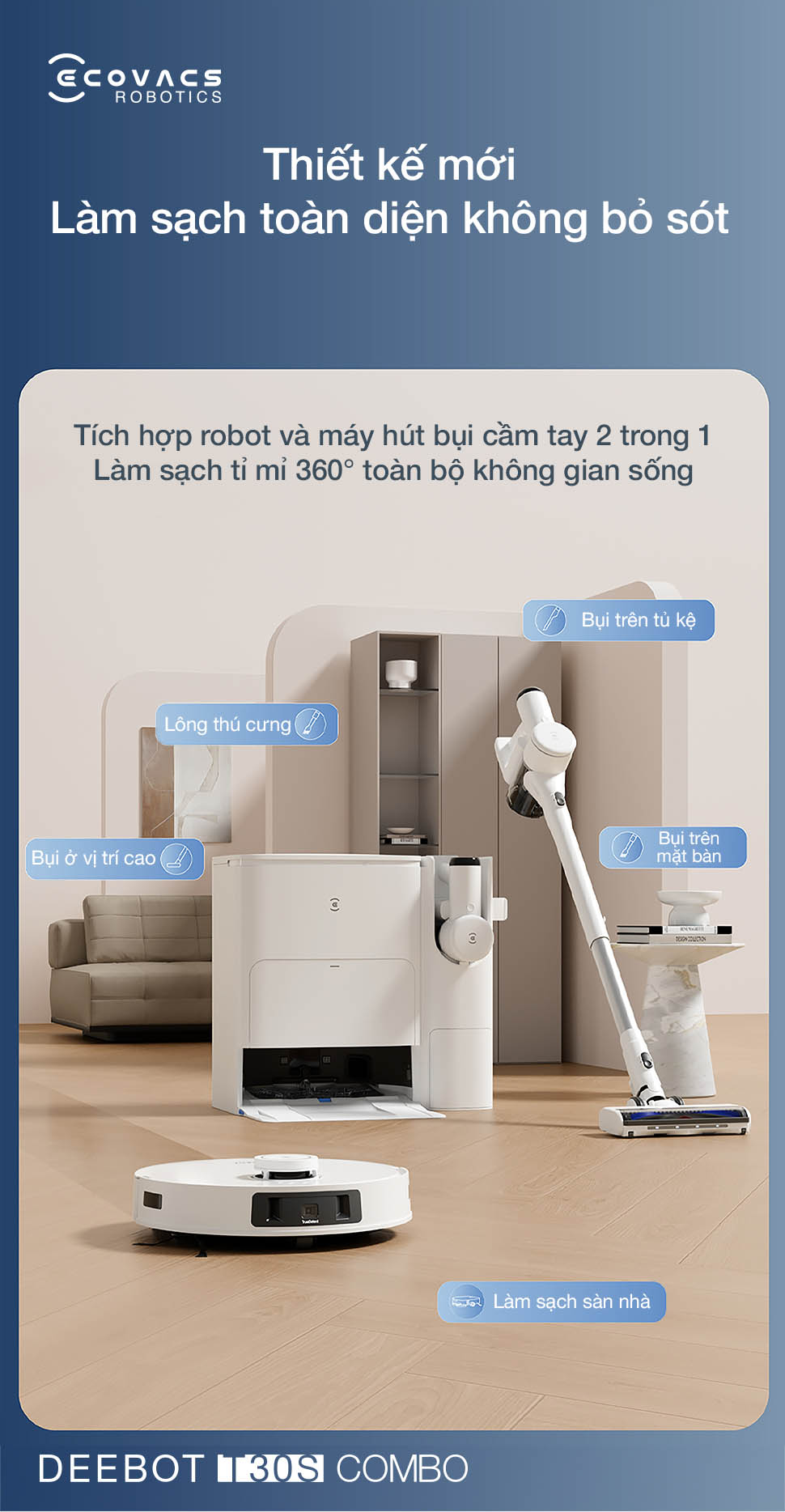 Ecovacs Deebot T30S Combo