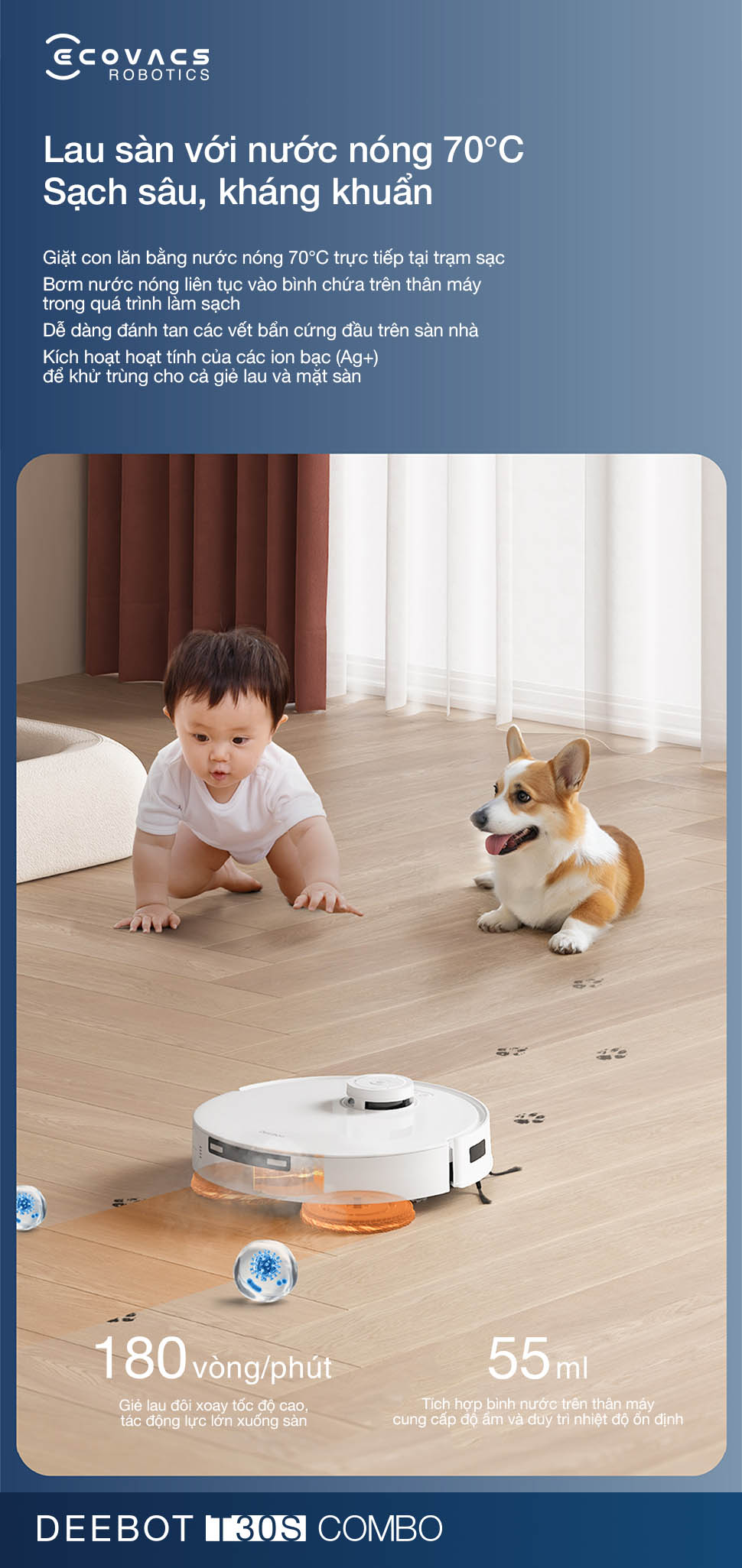 Ecovacs Deebot T30S Combo