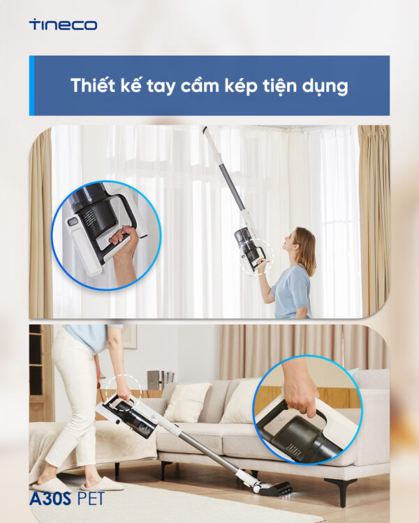 Máy hút bụi cầm tay không dây Tineco A30S Pet