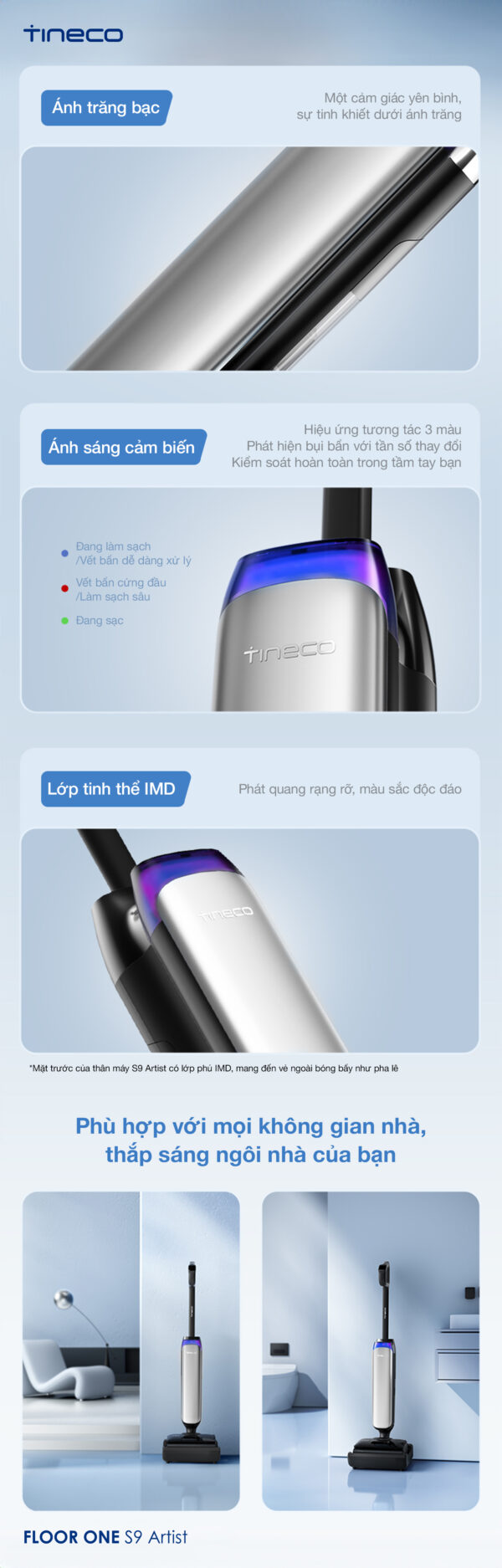 Máy lau sàn hút bụi Tineco Floor One S9 Artist