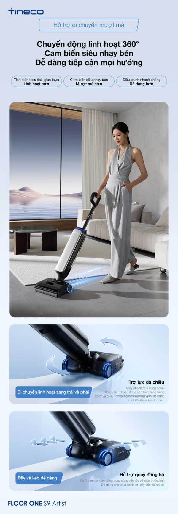 Máy lau sàn hút bụi Tineco Floor One S9 Artist