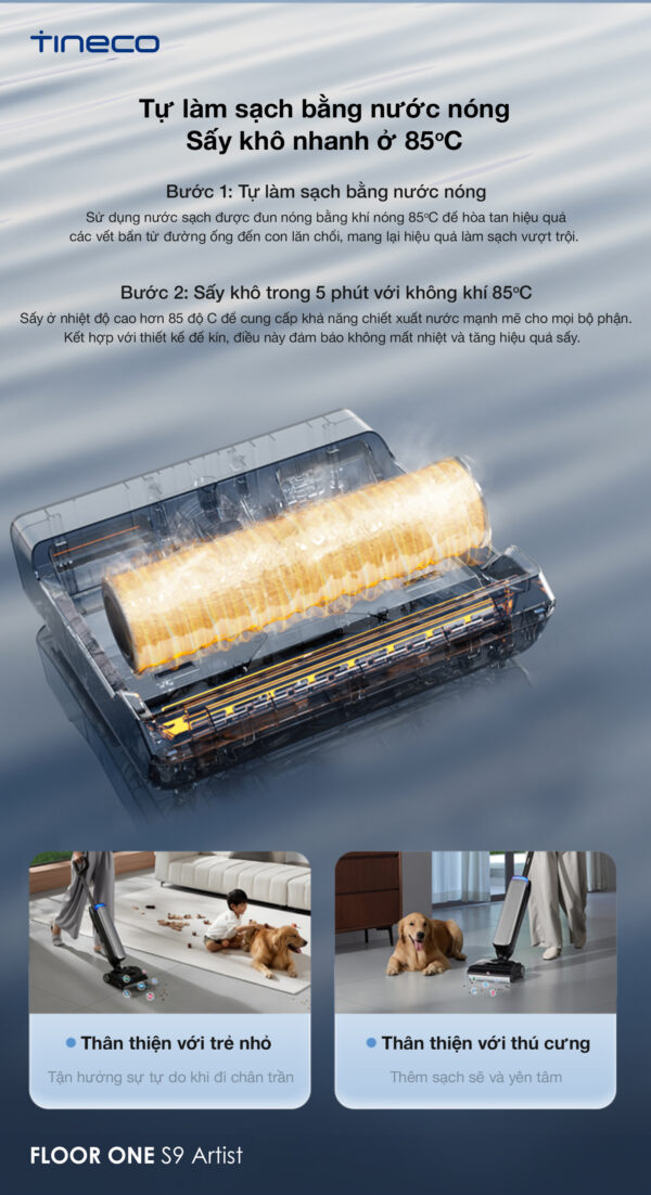 Máy lau sàn hút bụi Tineco Floor One S9 Artist