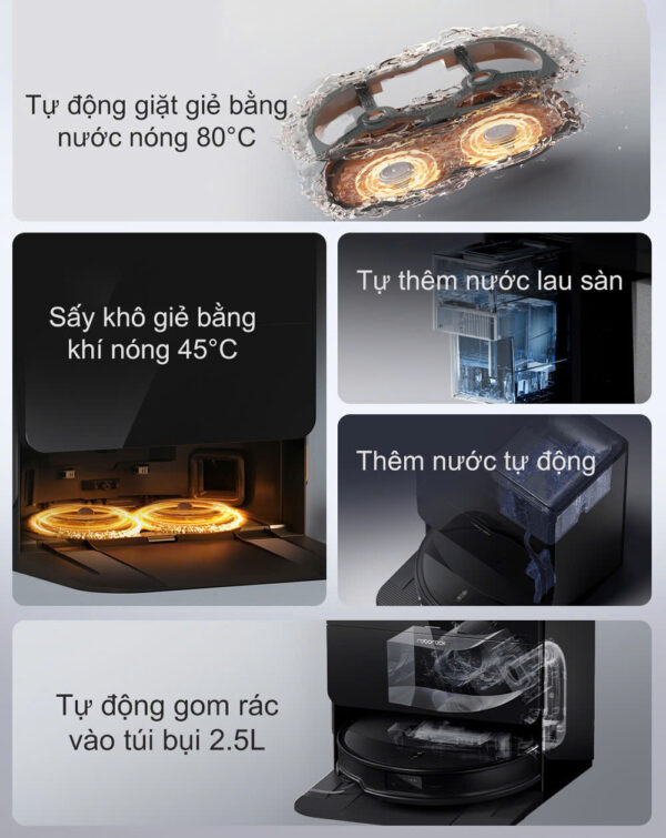Robot hút bụi lau nhà Roborock Saros 10R