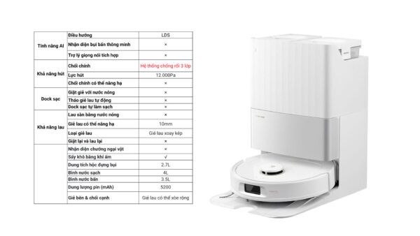 Robot hút bụi lau nhà Roborock Qrevo 5AE