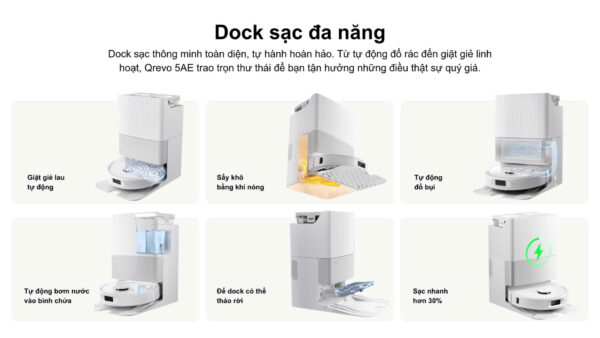Robot hút bụi lau nhà Roborock Qrevo 5AE