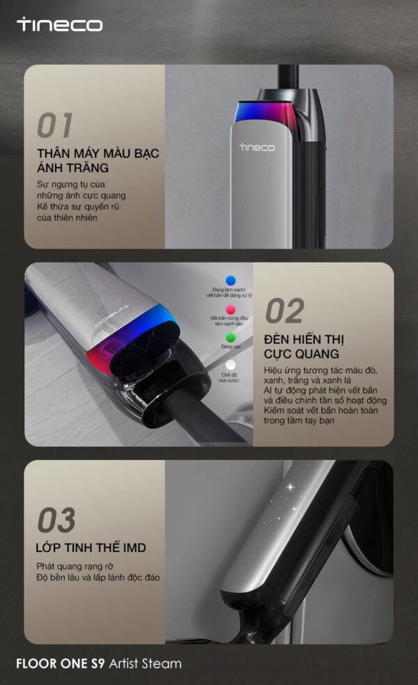 Máy lau sàn hút bụi Tineco Floor One S9 Artist Steam