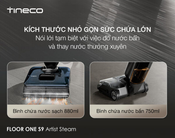 Máy lau sàn hút bụi Tineco Floor One S9 Artist Steam
