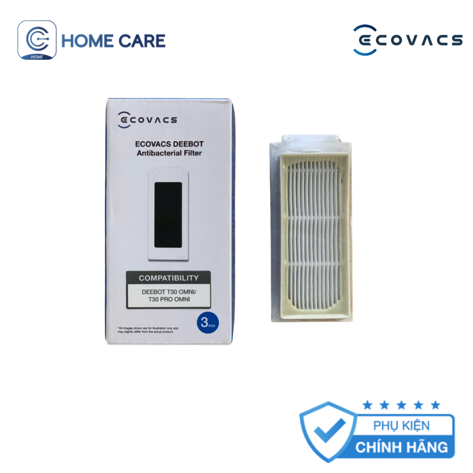 Bộ lọc kháng khuẩn Ecovacs cho Deebot T30 Omni, T30 Pro Omni, T30 Mix, T30 Combo