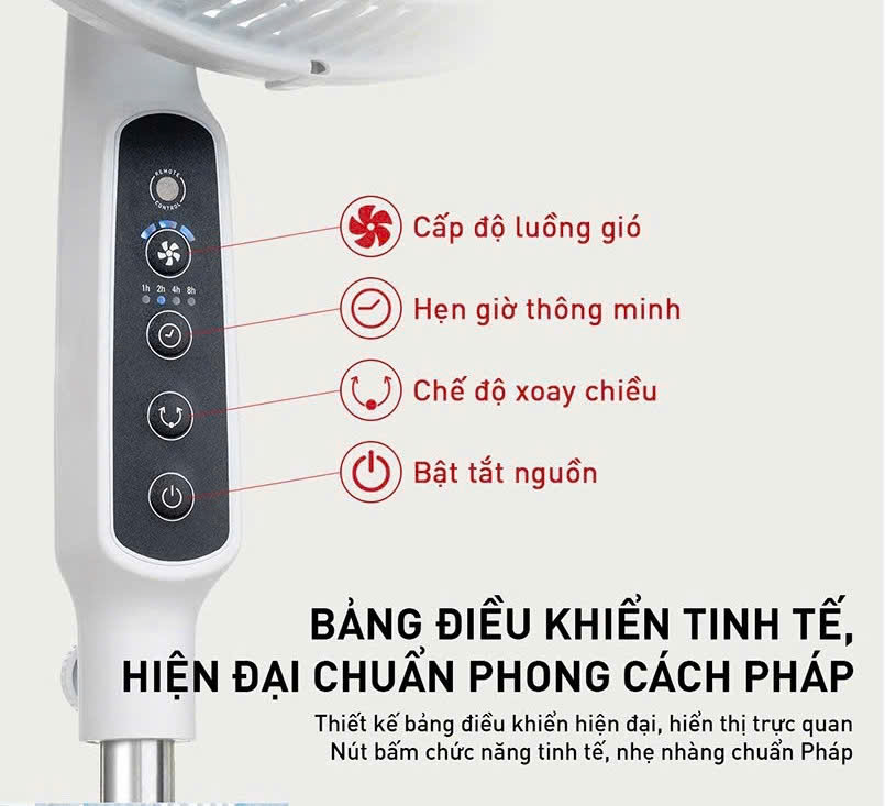 Quạt đứng điều khiển từ xa Tefal Turbo Silence VH679990