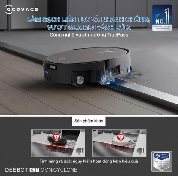 Robot hút bụi lau nhà Ecovacs Deebot X11 Omnicyclone