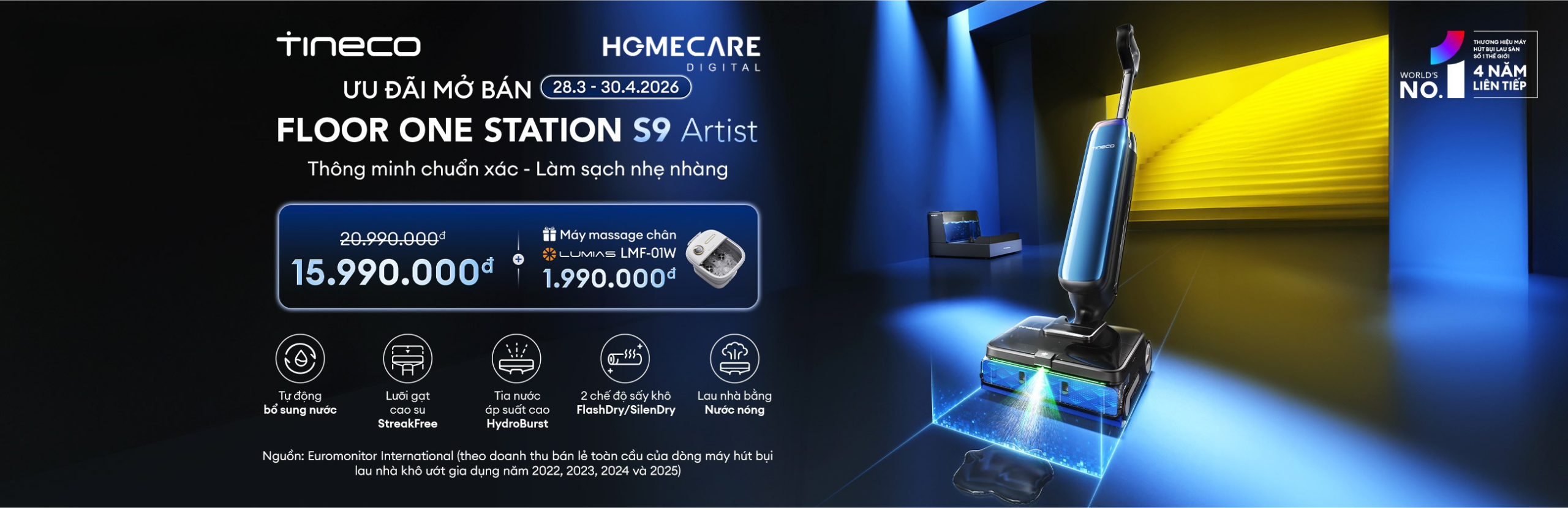 Tineco FLOOR ONE STATION S9 Artist