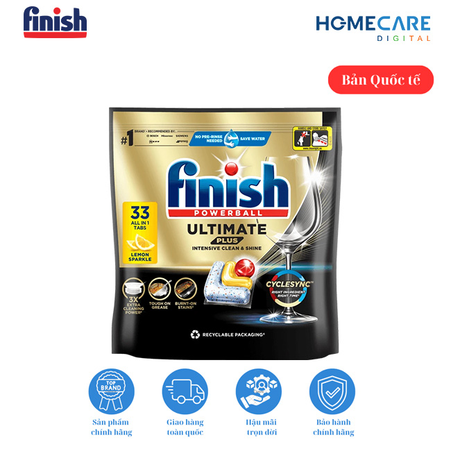 Viên rửa bát Finish Ultimate Plus 33 viên